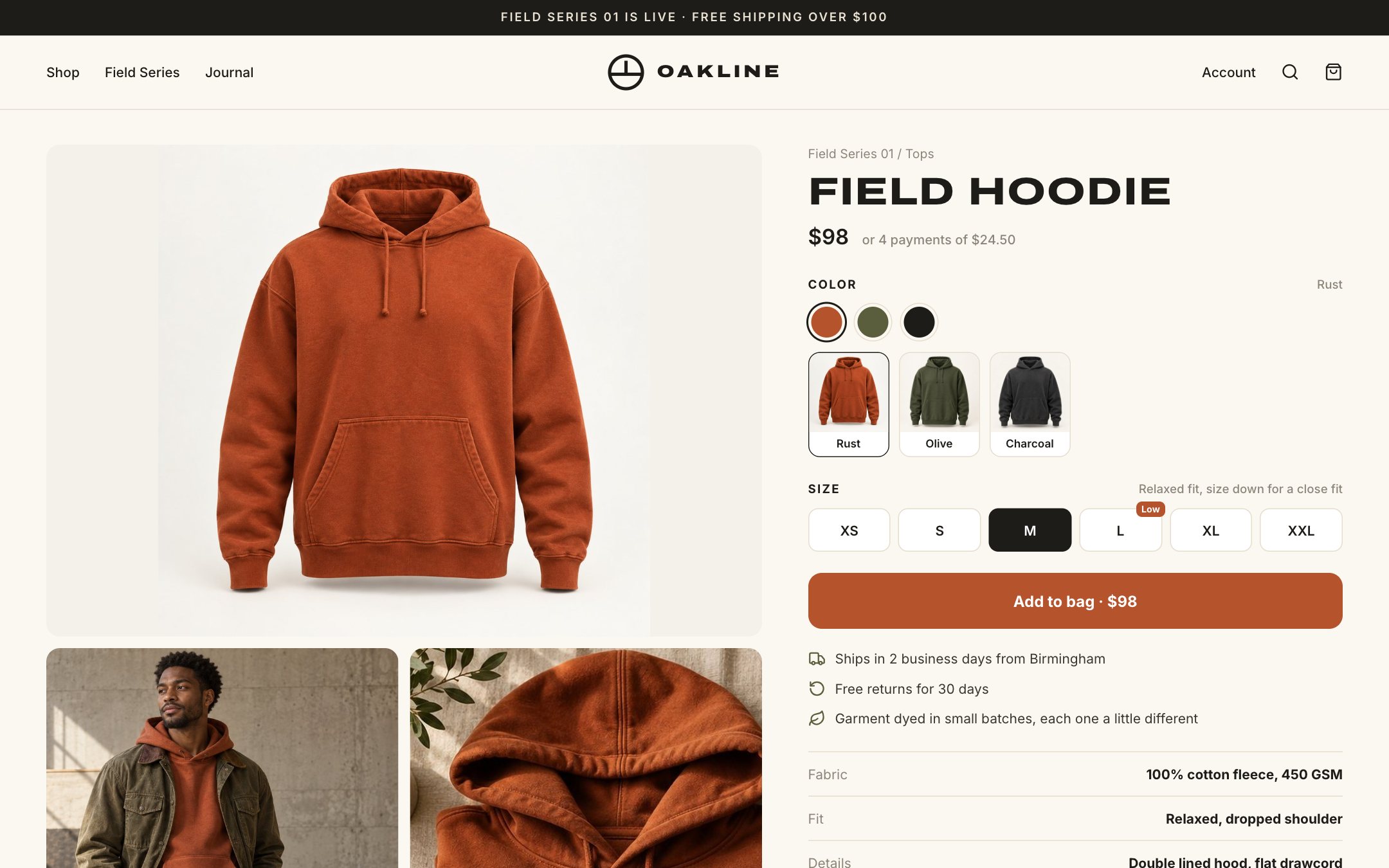 Product page