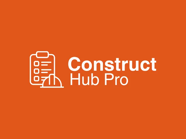 The Construct Hub Pro logo in white on its orange