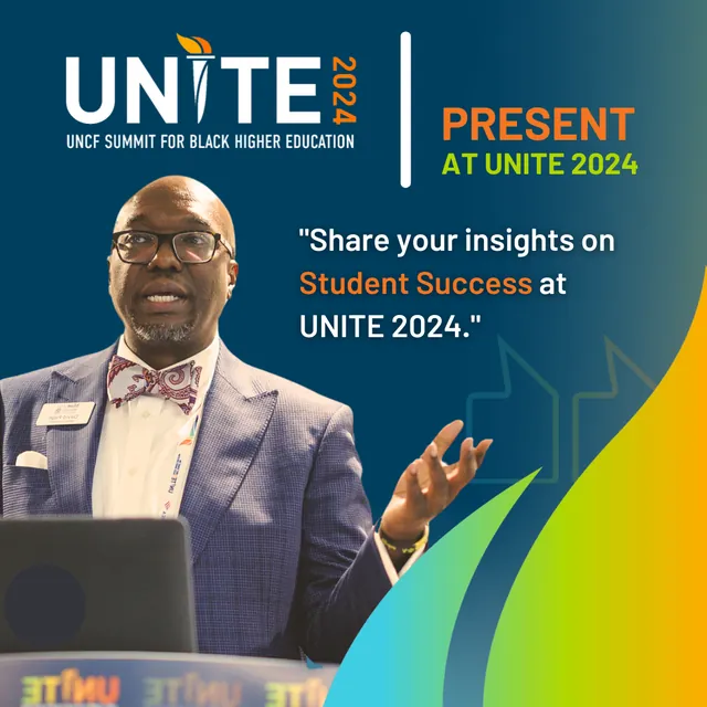 A UNITE 2024 speaker graphic: a speaker's portrait beside the words Present at UNITE 2024