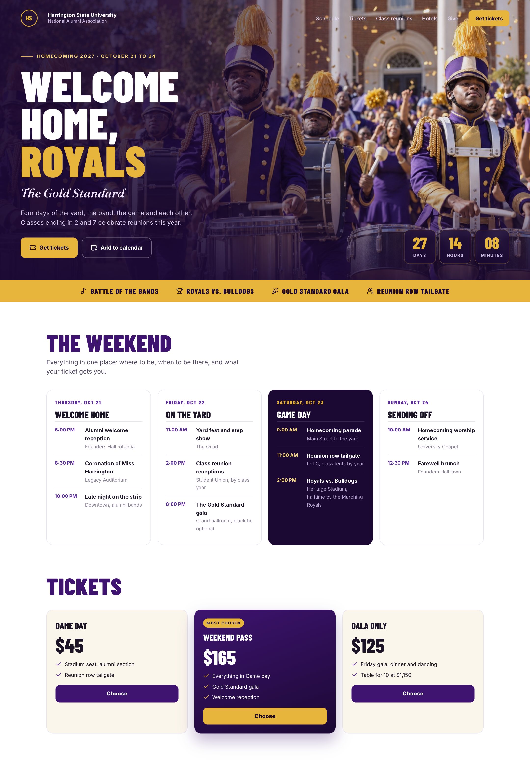 The homecoming site